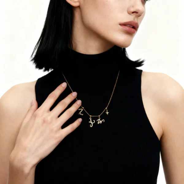 Your Personal Constellation​ - Monogram & Birthstone Charm Necklace