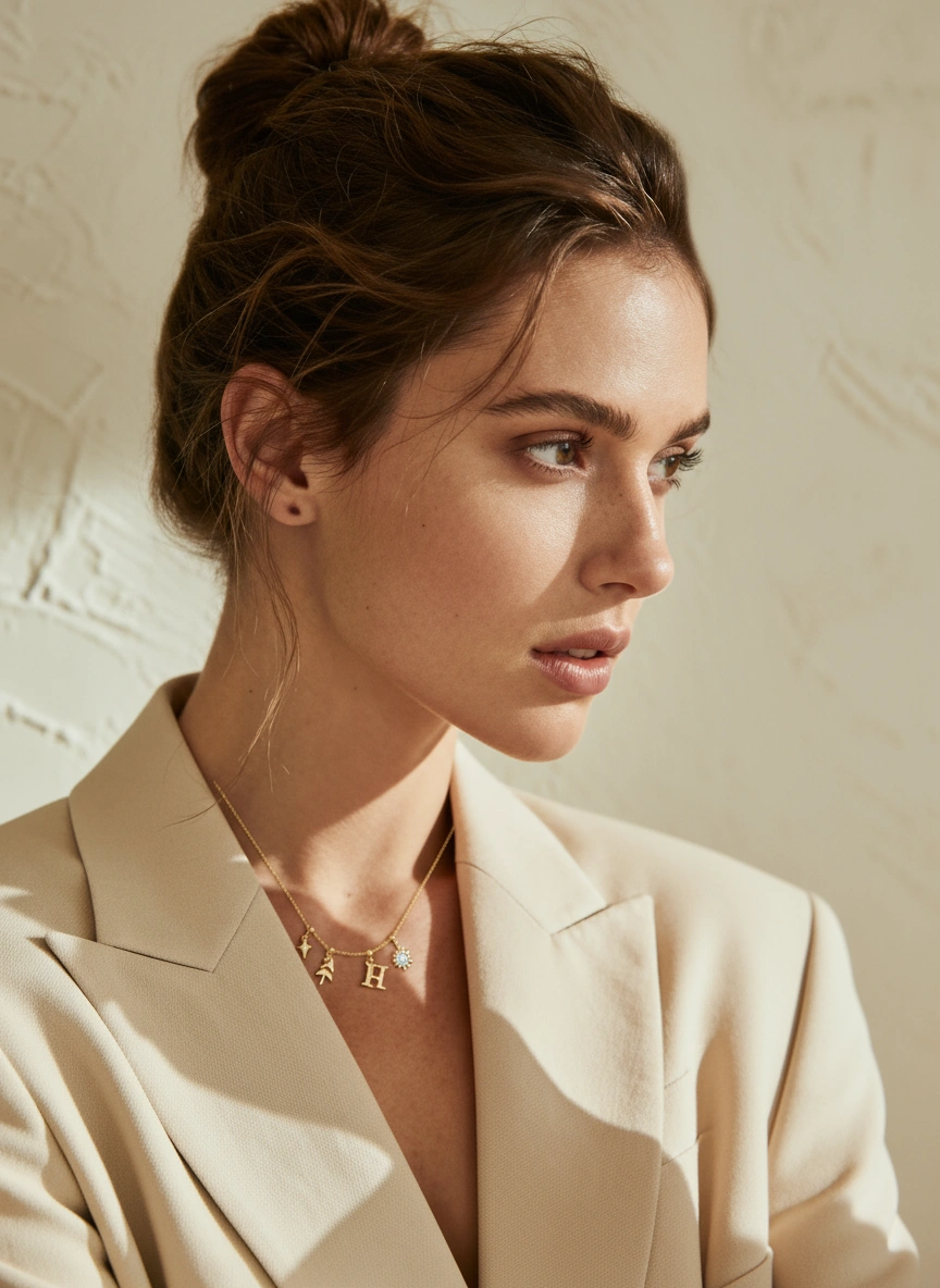 H | Sagittarius - Birthstone & Lucky Charm Necklace