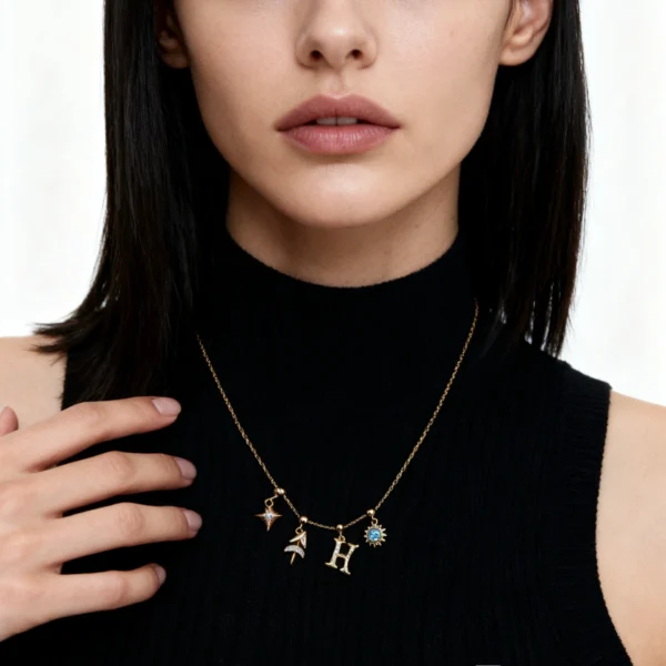 Alternative view of H | Sagittarius​ - Birthstone & Lucky Charm Necklace