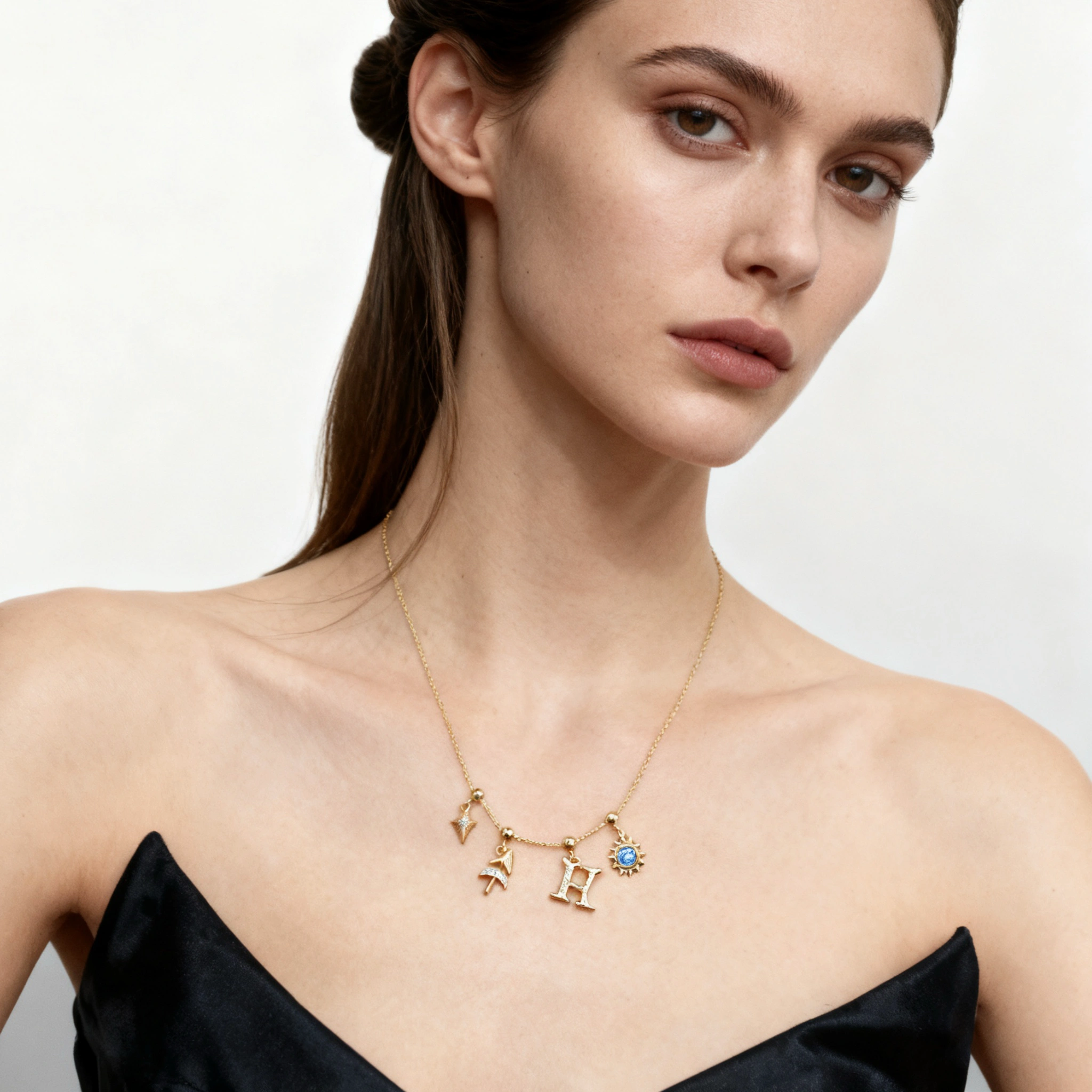 H | Sagittarius - Birthstone & Lucky Charm Necklace - Image 3