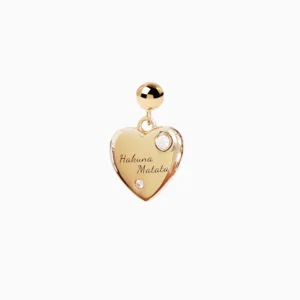 Engravable Heart Charm – Hakuna matata