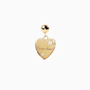 Engravable Heart Charm - Carpe diem