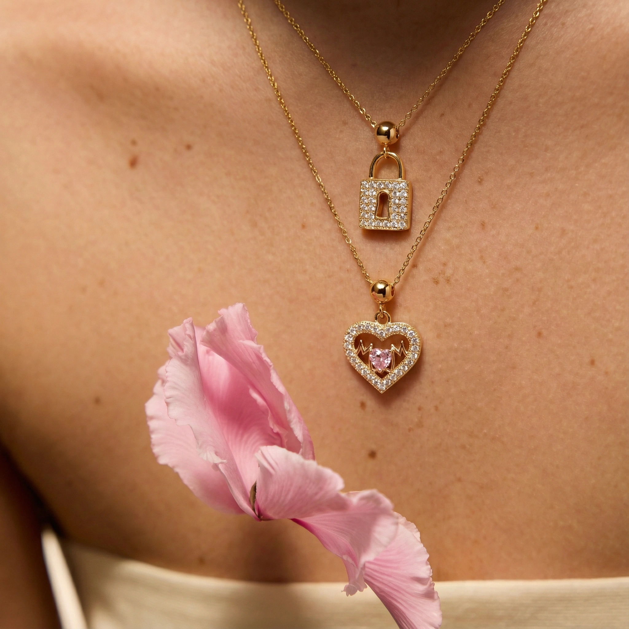 Diamond Lock Charm - Sterling Silver & Cubic Zirconia Heart Lock Charm for Bracelet or Necklace - Image 11