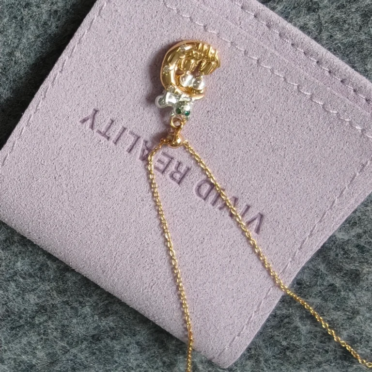 Mystical Guardian Pendant - Couple & Cat on Moon Talisman for Love & Protection photo review