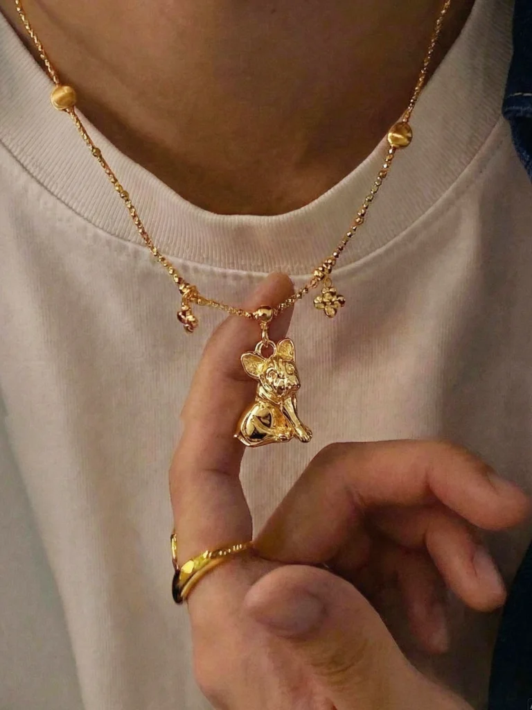 Gold Plated French Bulldog Charm - Sterling Silver Jewelry photo review