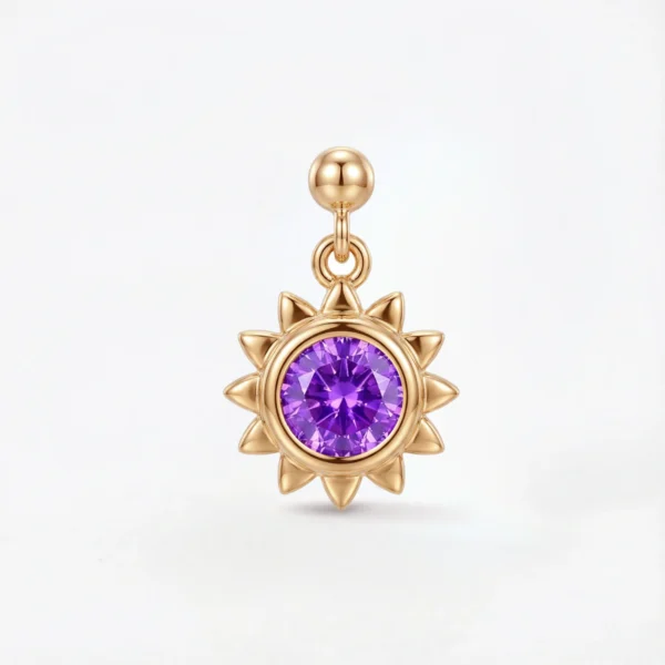 Purple Sunflower Charm