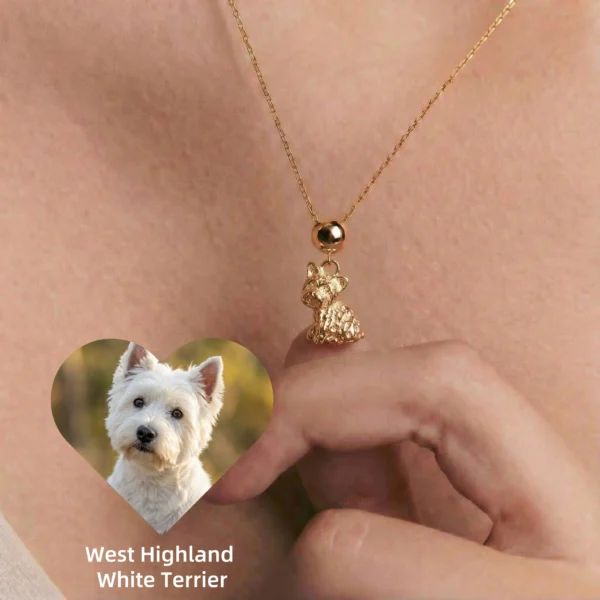 Alternative view of Westie Charm - Playful West Highland White Terrier Dog Charm for Bracelet or Necklace