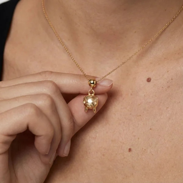 Alternative view of Money Pig Charm - “Piggy Bank” Abundance & Wealth Symbol Charm