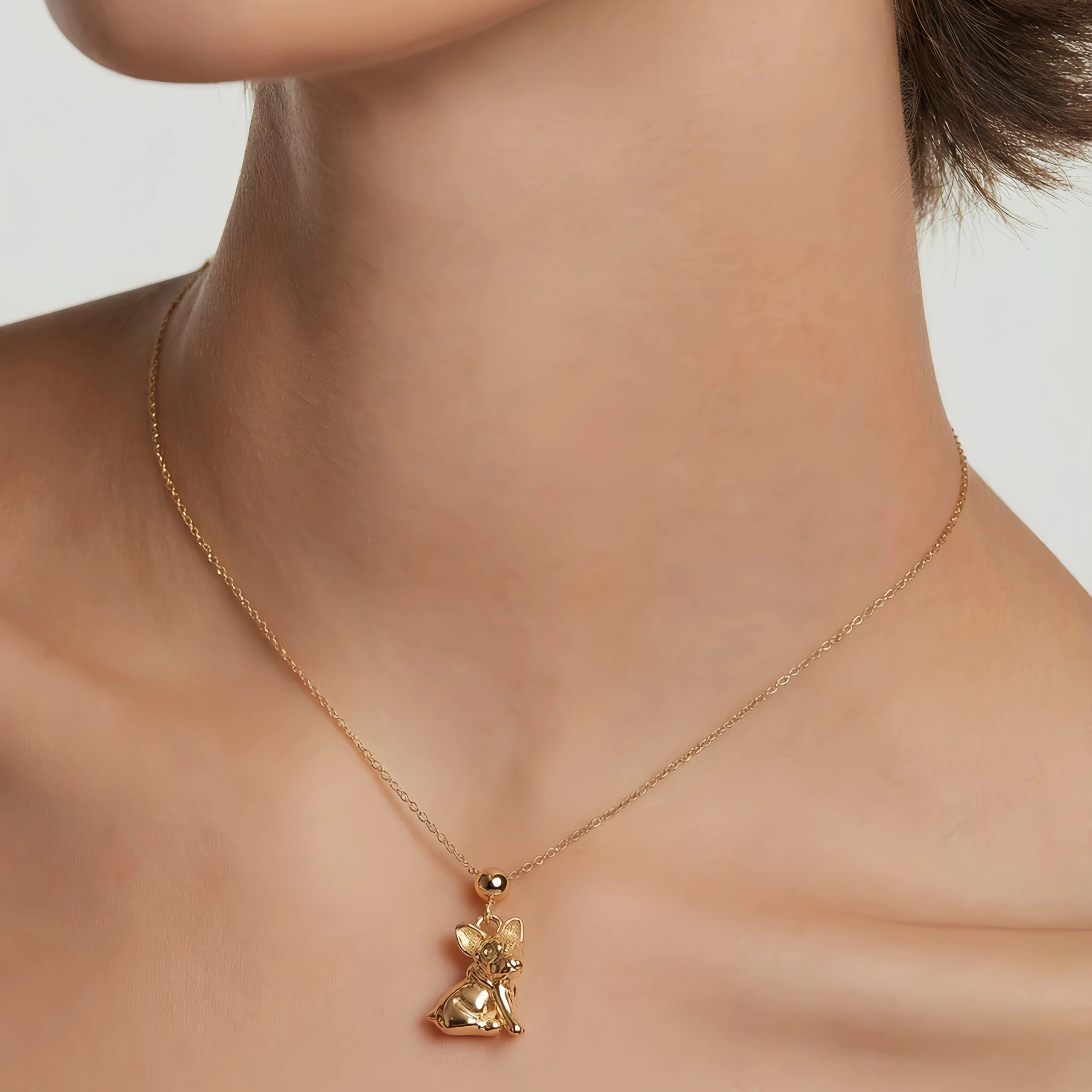 Gold Plated French Bulldog Charm - Sterling Silver Jewelry - Image 8