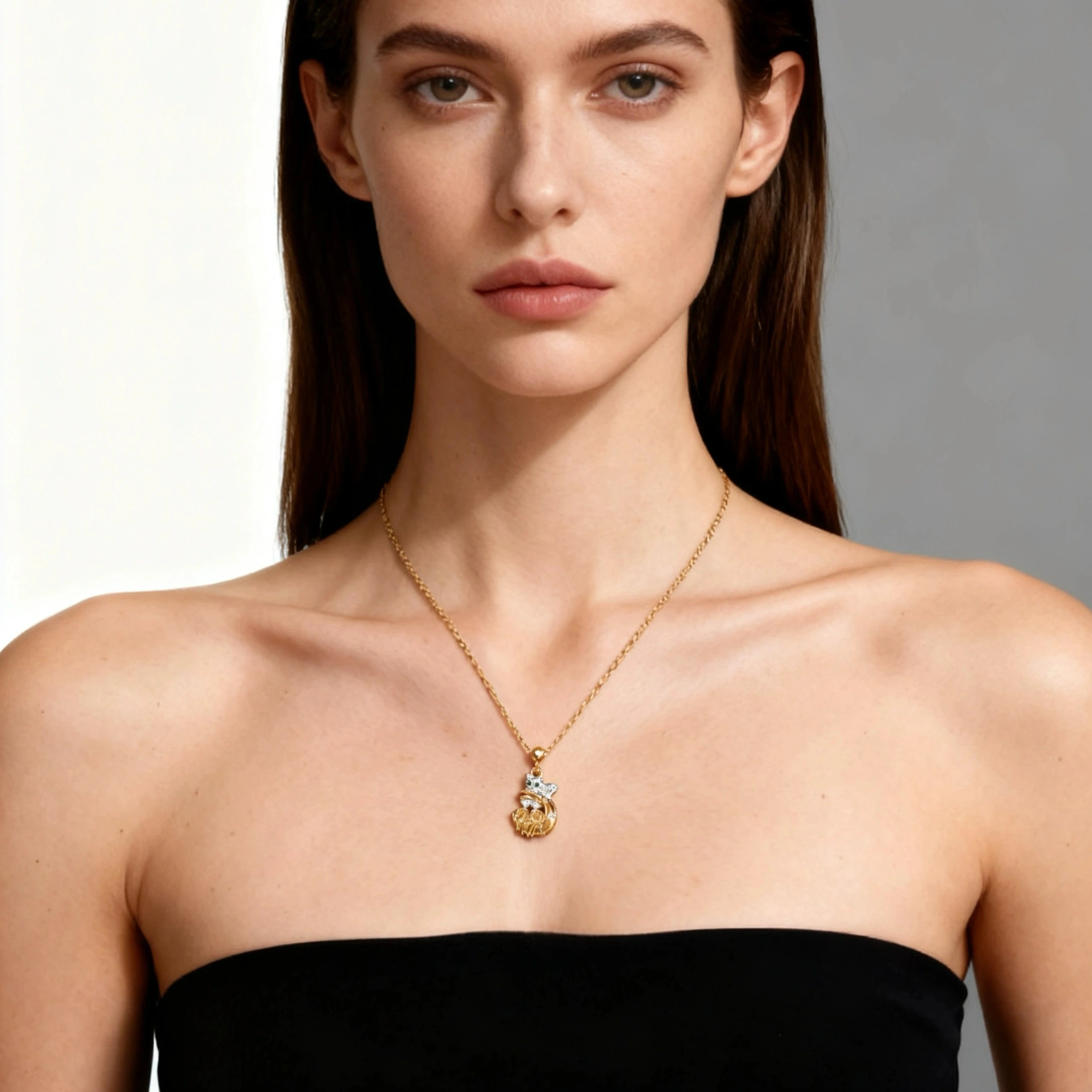 Mystical Guardian Pendant - Couple & Cat on Moon Talisman for Love & Protection - Image 6