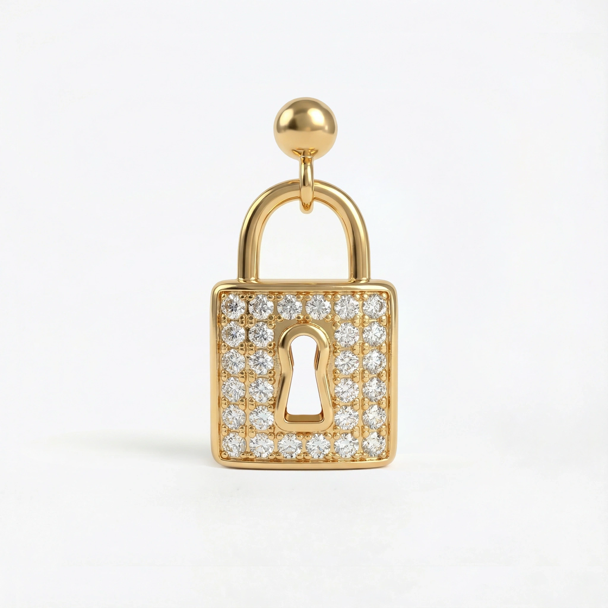 Diamond Lock Pendant