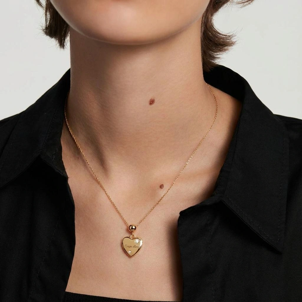 Carpe Diem Charm - Sterling Silver "Seize the Day" Heart Charm for Bracelet or Necklace - Image 3