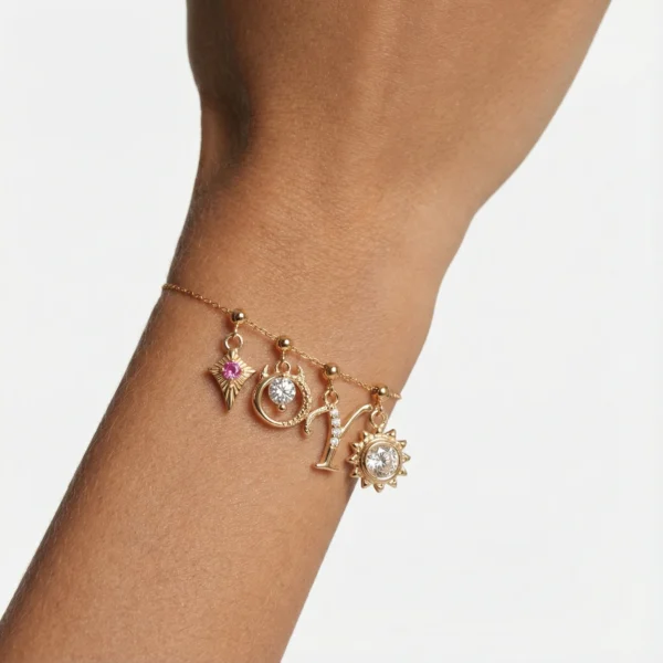 Alternative view of Lucky Gemstone Charms -  Natural Stone Charms for Bracelet & Necklace