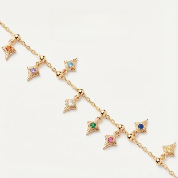 Alternative view of Birthstone Charms - Personalized Sterling Silver Charms with Genuine Gemstones